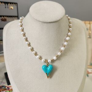 Freshwater Peael Heart Necklace